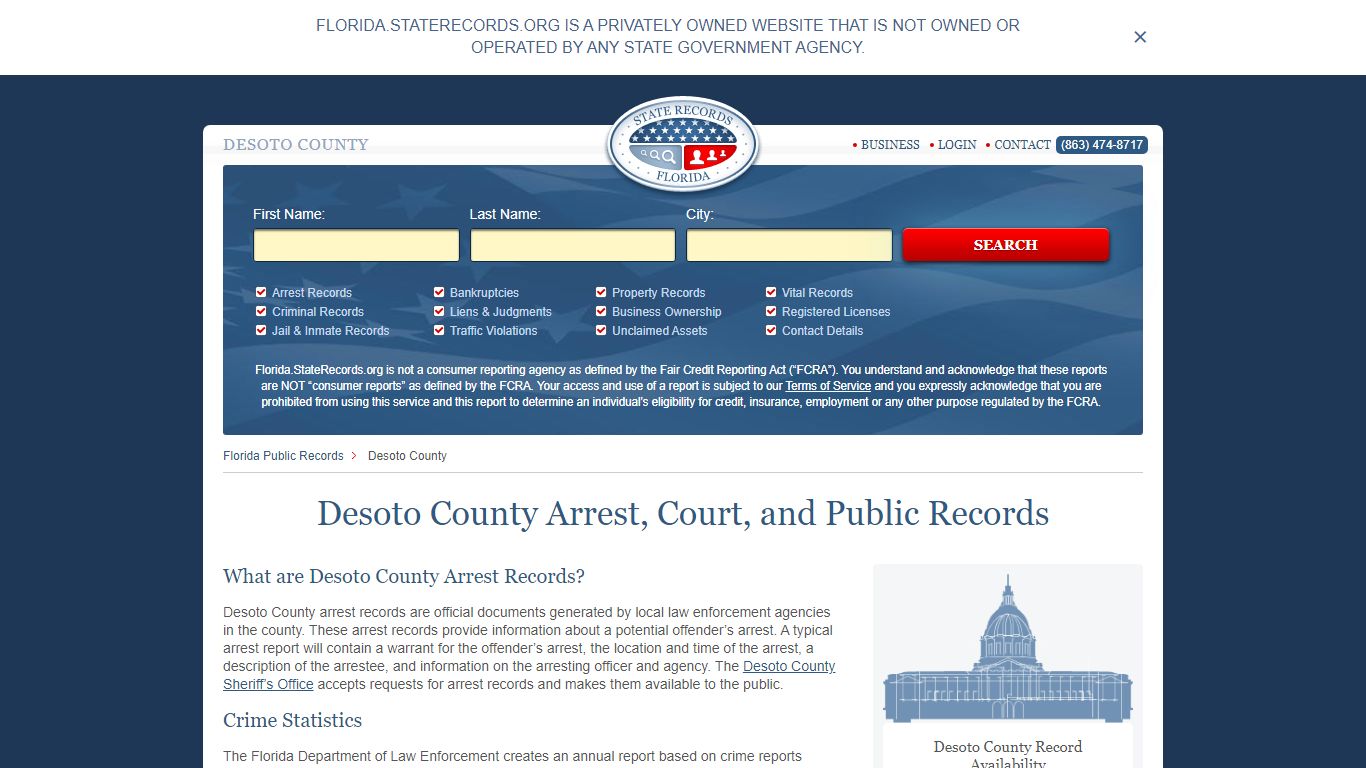 Desoto County Arrest, Court, and Public Records